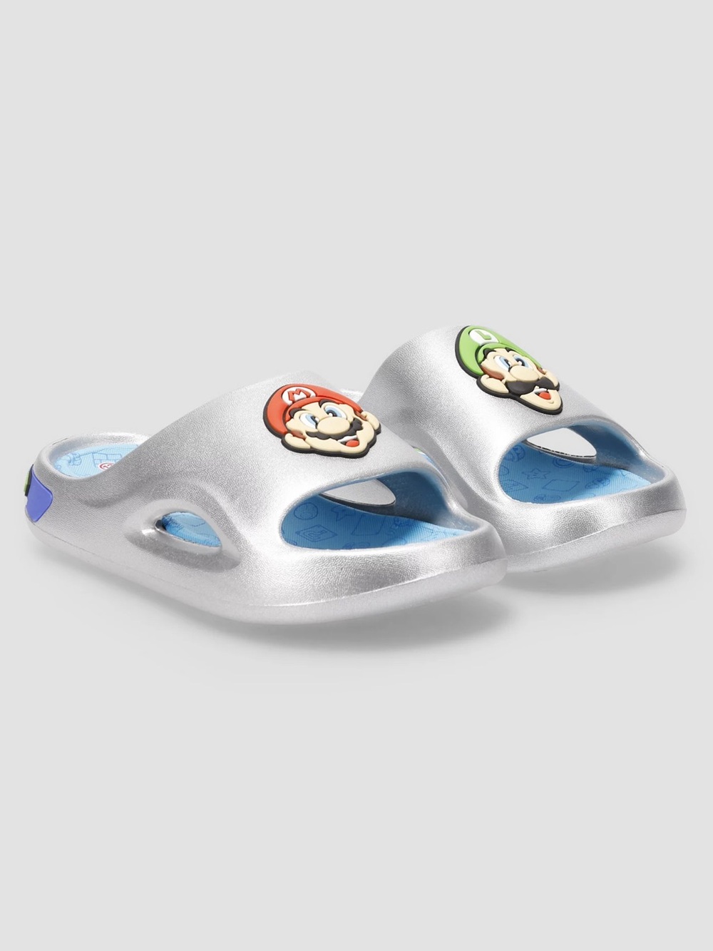 Nintendo Mario & Luigi Little Kid Boys Cushioned Comfort Slide Sandals